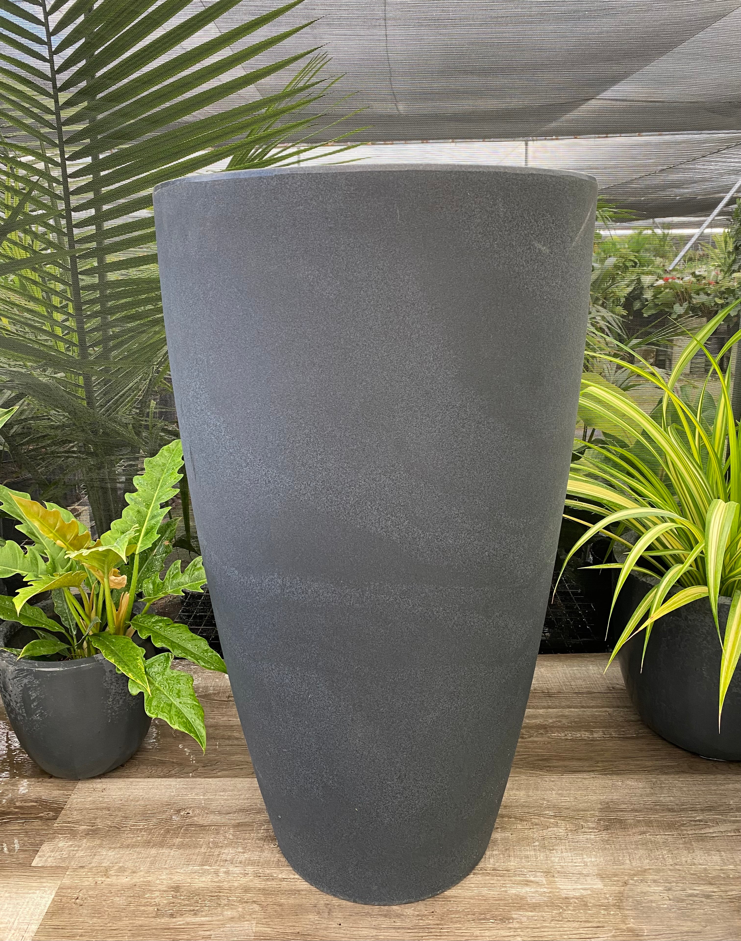 Tall Modern Planter Pot, Tapered Cylinder Design - Image 4